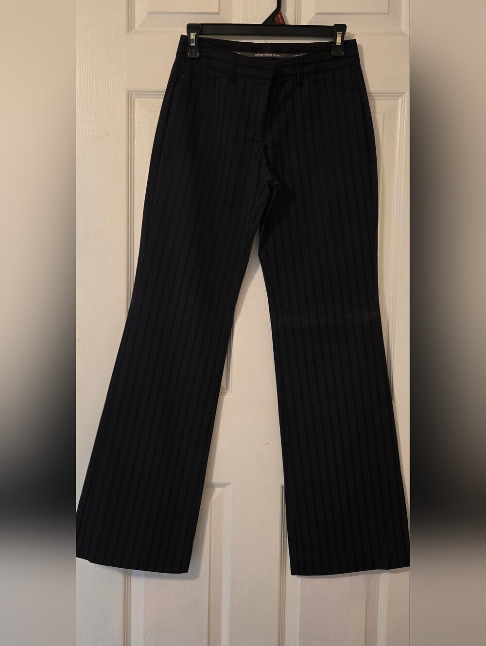 Women's Black Pinstripe Dress Pants
